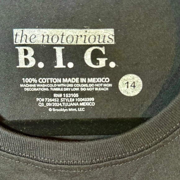 B.I.G. Black Graphic Tee with Red Accent - Picture 2 of 4